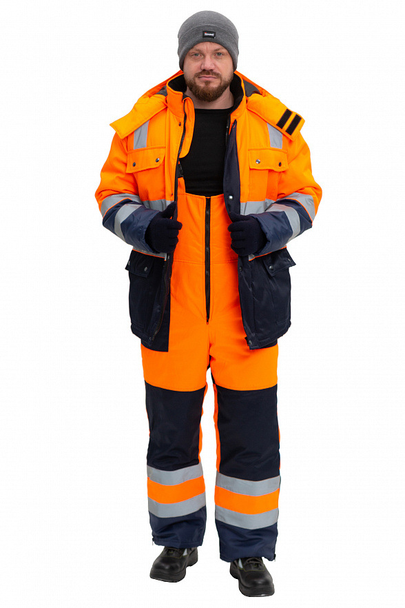 Костюм мужской утепленный сигнальный