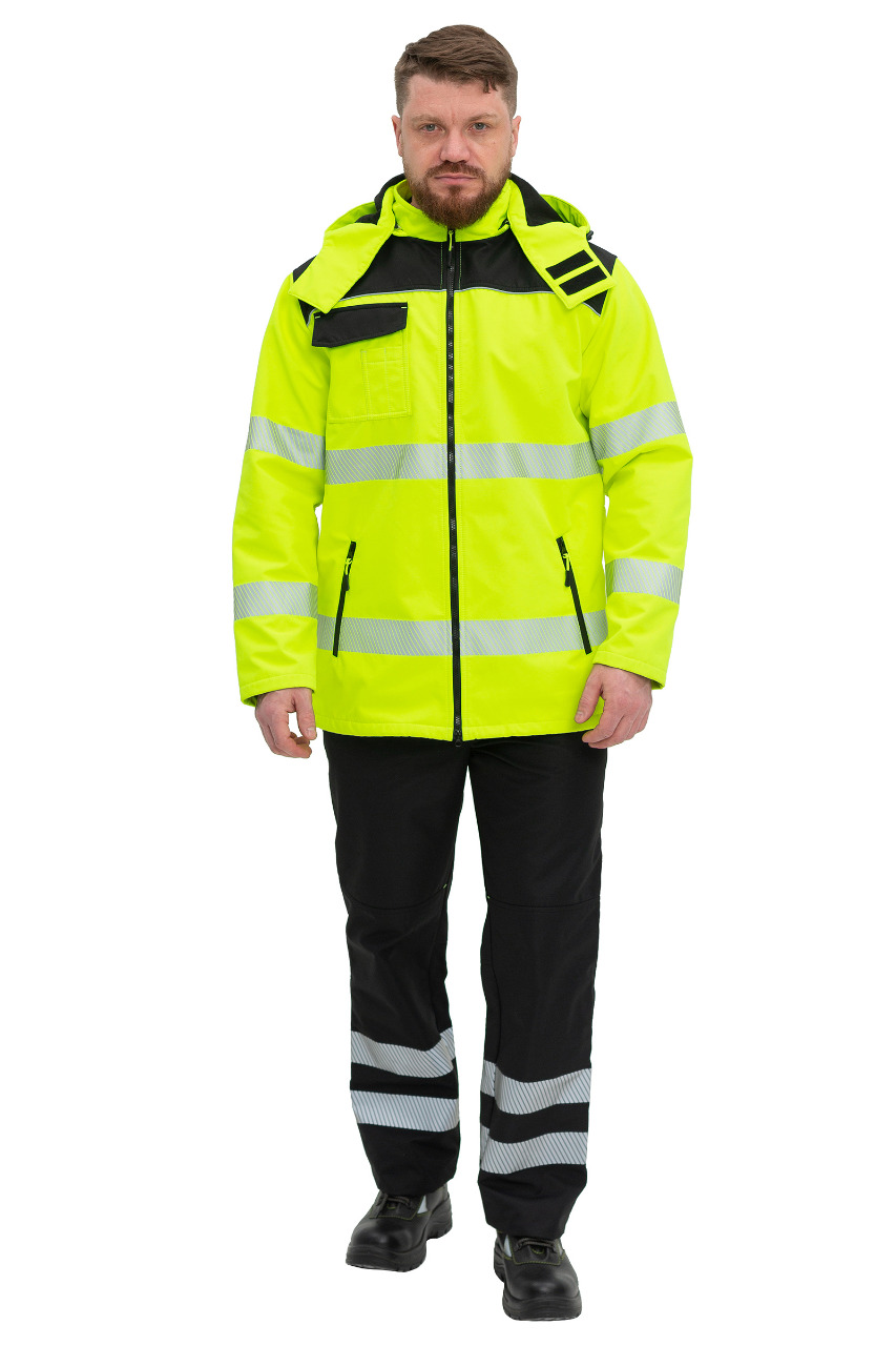 Куртка мужская утепленная сигнальная