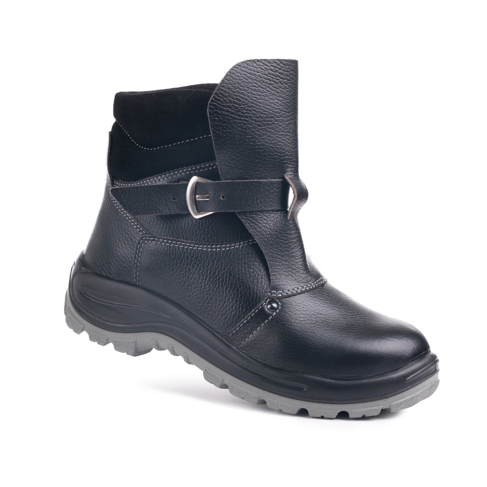 Ботинки кожаные с высокими берцами Сварщик мод.313 ПУ/Нитрил подошве, с К/П