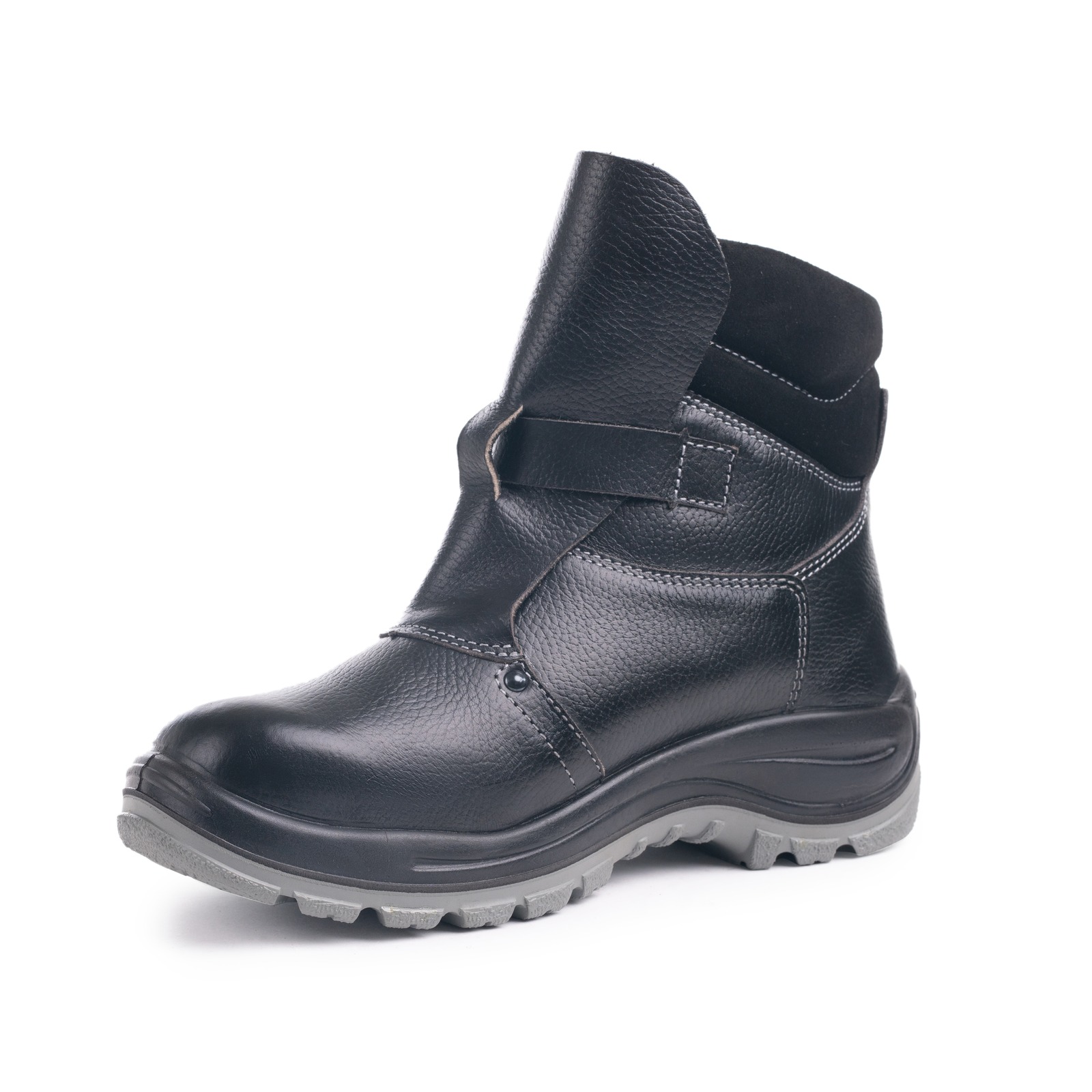 Ботинки кожаные с высокими берцами Сварщик мод.313 ПУ/Нитрил подошве, с К/П