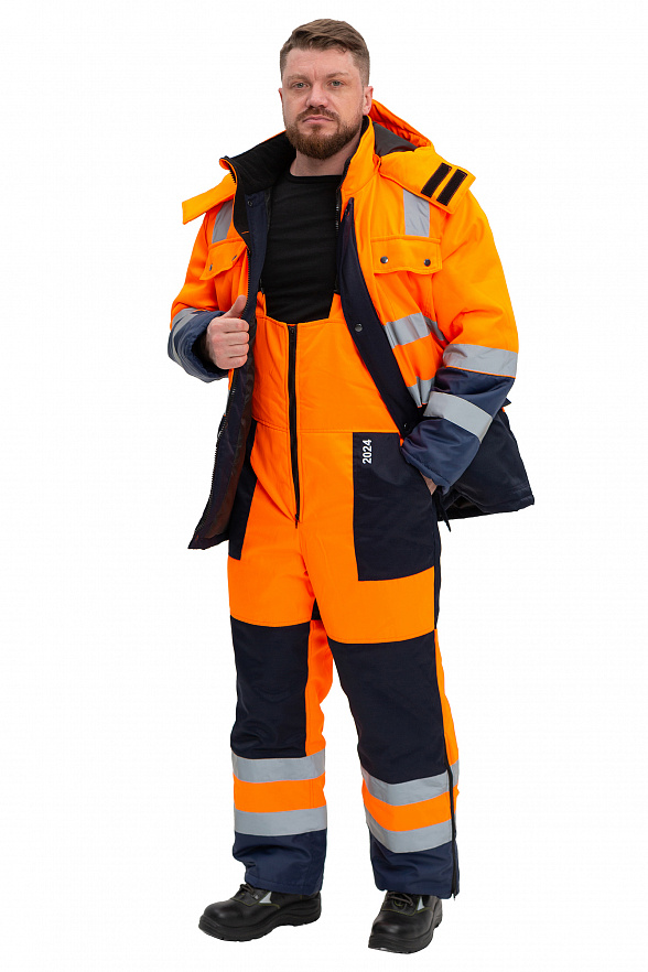 Костюм мужской утепленный сигнальный
