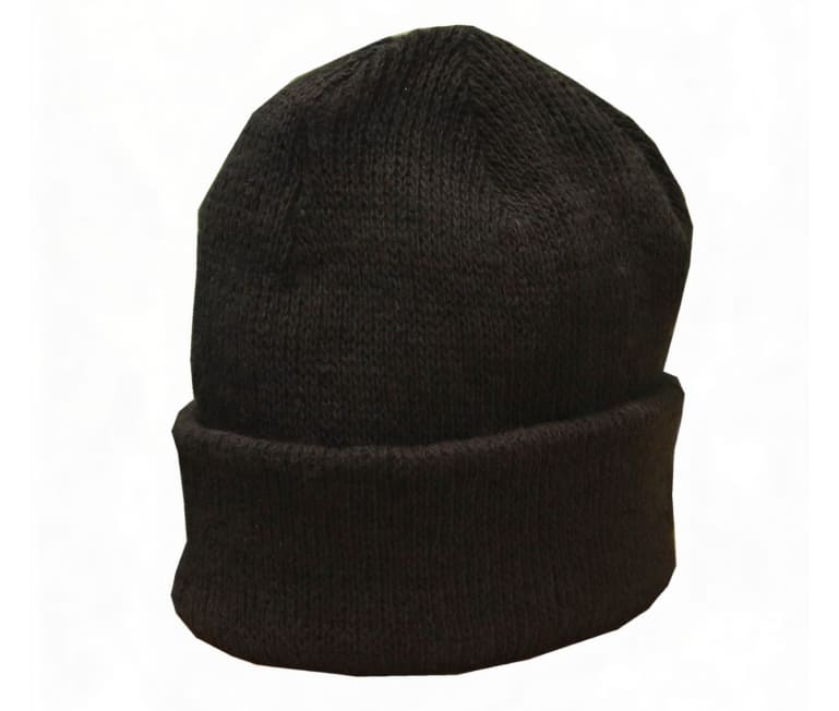 Шапка утепленная трикотажная черная
