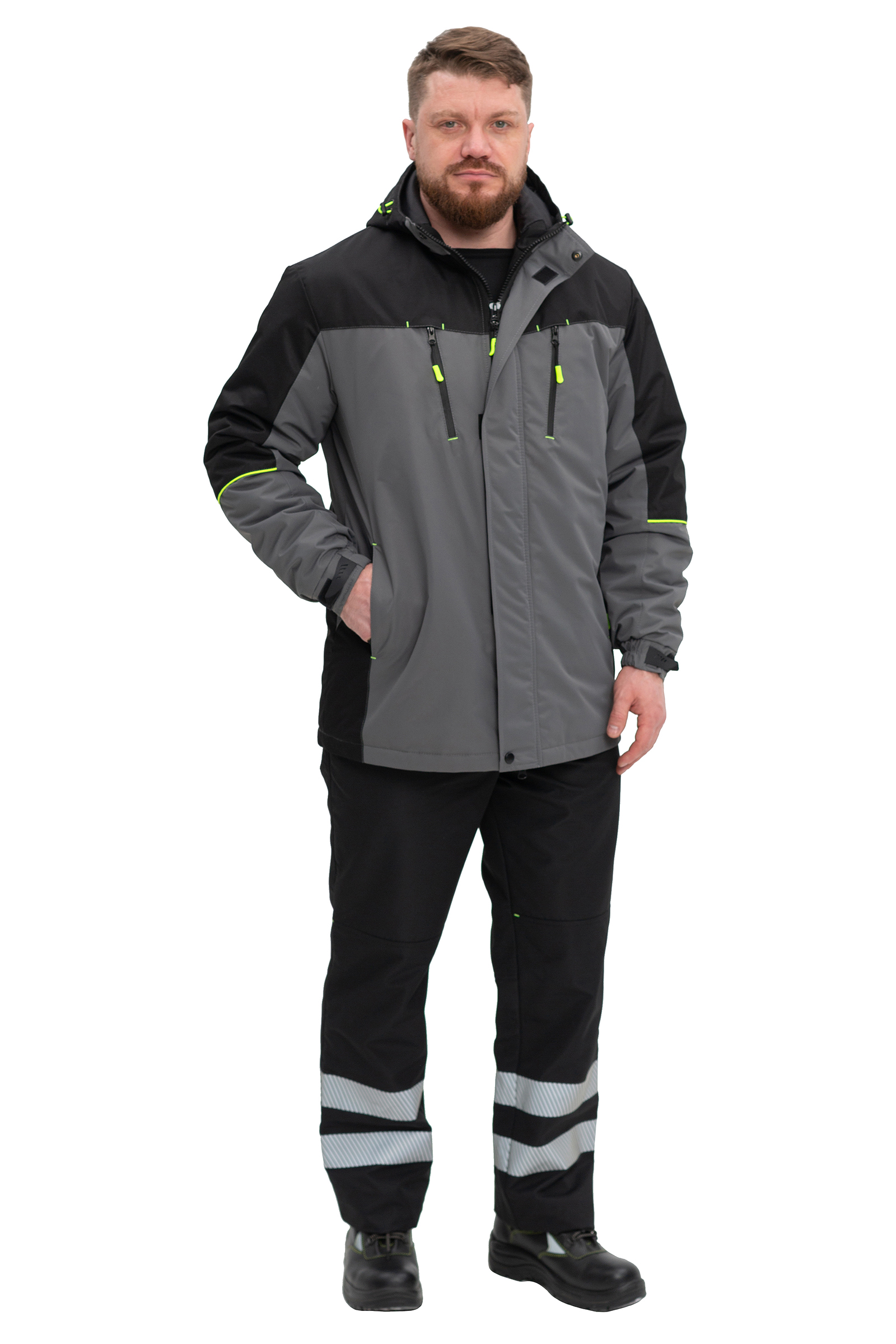 Куртка мужская "Флагман" демисезонная, серая