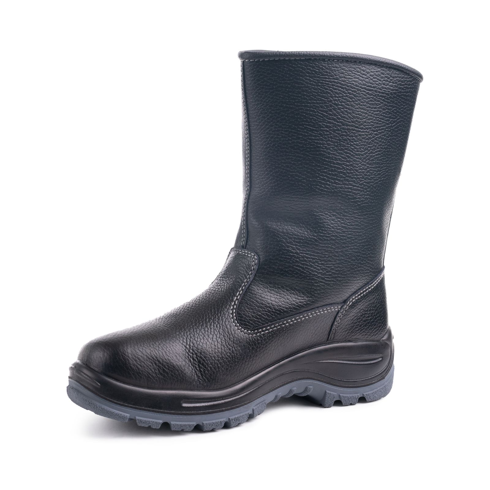 Сапоги кожаные мод.203 на ПУ/ТПУ  подошве с рег.голенищем, утепленные с К/П