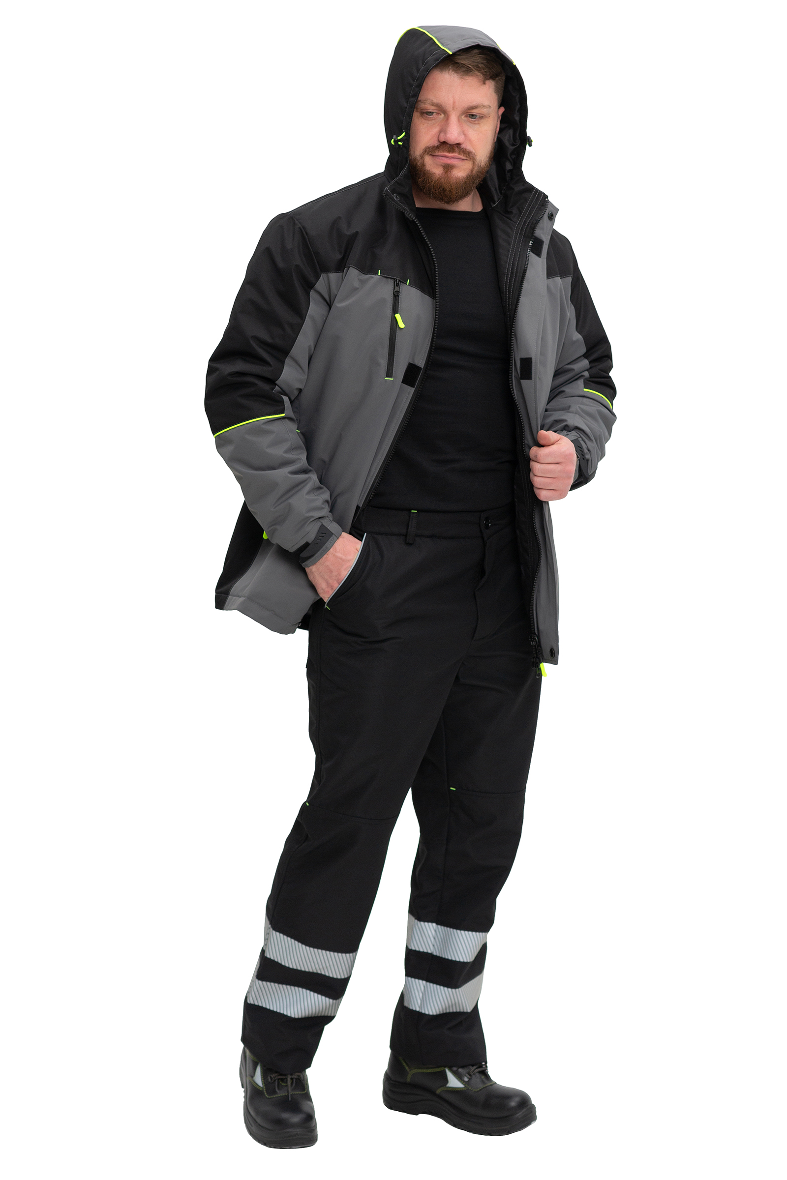 Куртка мужская "Флагман" демисезонная, серая