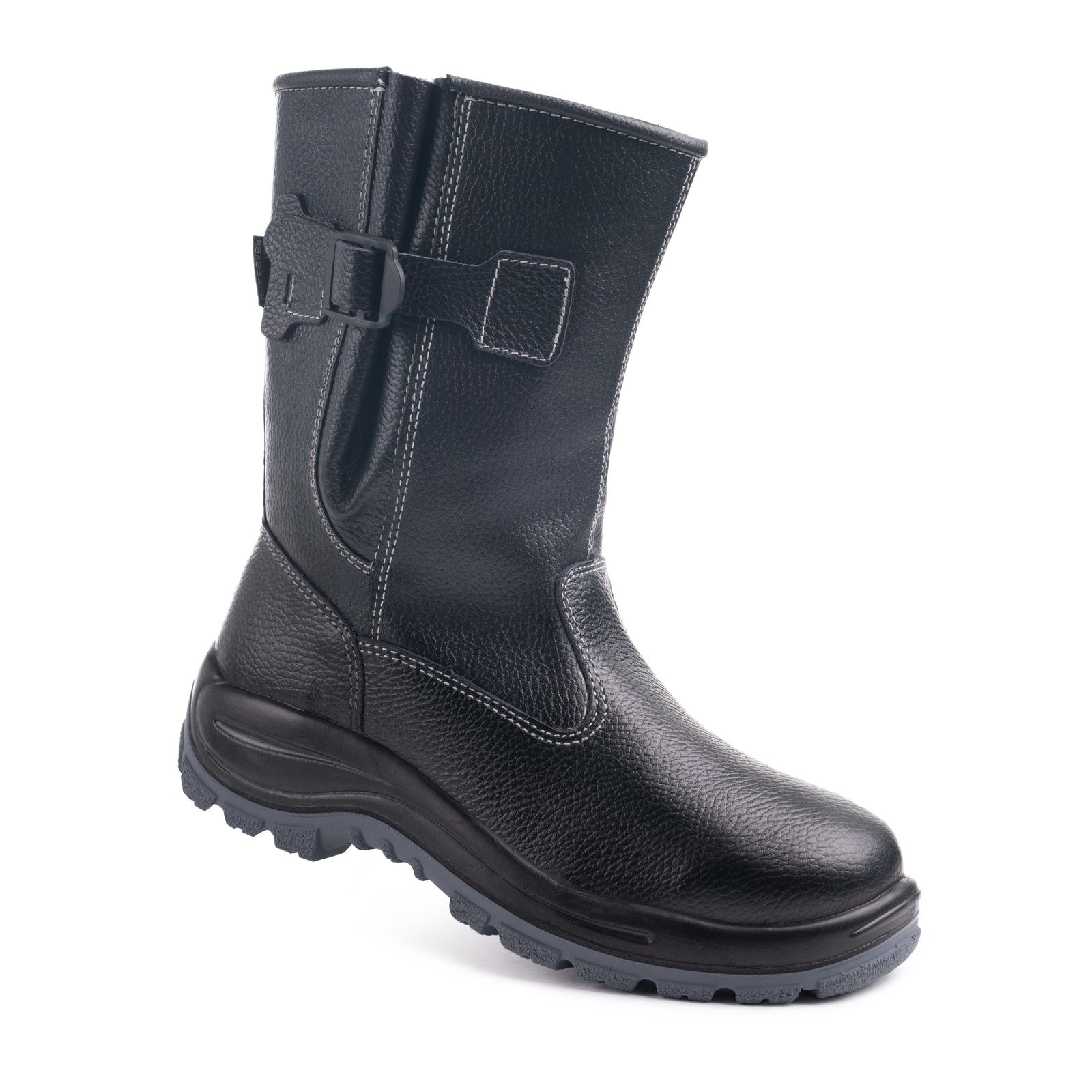 Сапоги кожаные мод.203 на ПУ/ТПУ  подошве с рег.голенищем, утепленные с К/П