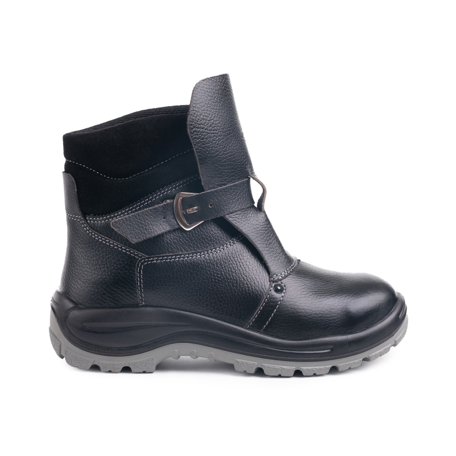 Ботинки кожаные с высокими берцами Сварщик мод.313 ПУ/Нитрил подошве, с К/П