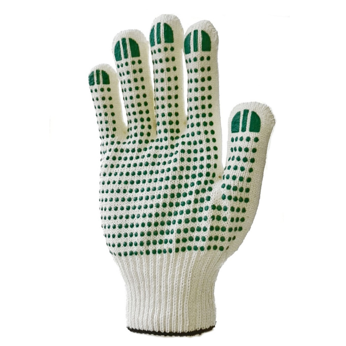 Перчатки х/б с ПВХ, 10 класс, 5 нитка, ГОСТ, (58-61гр) ИНДИВ