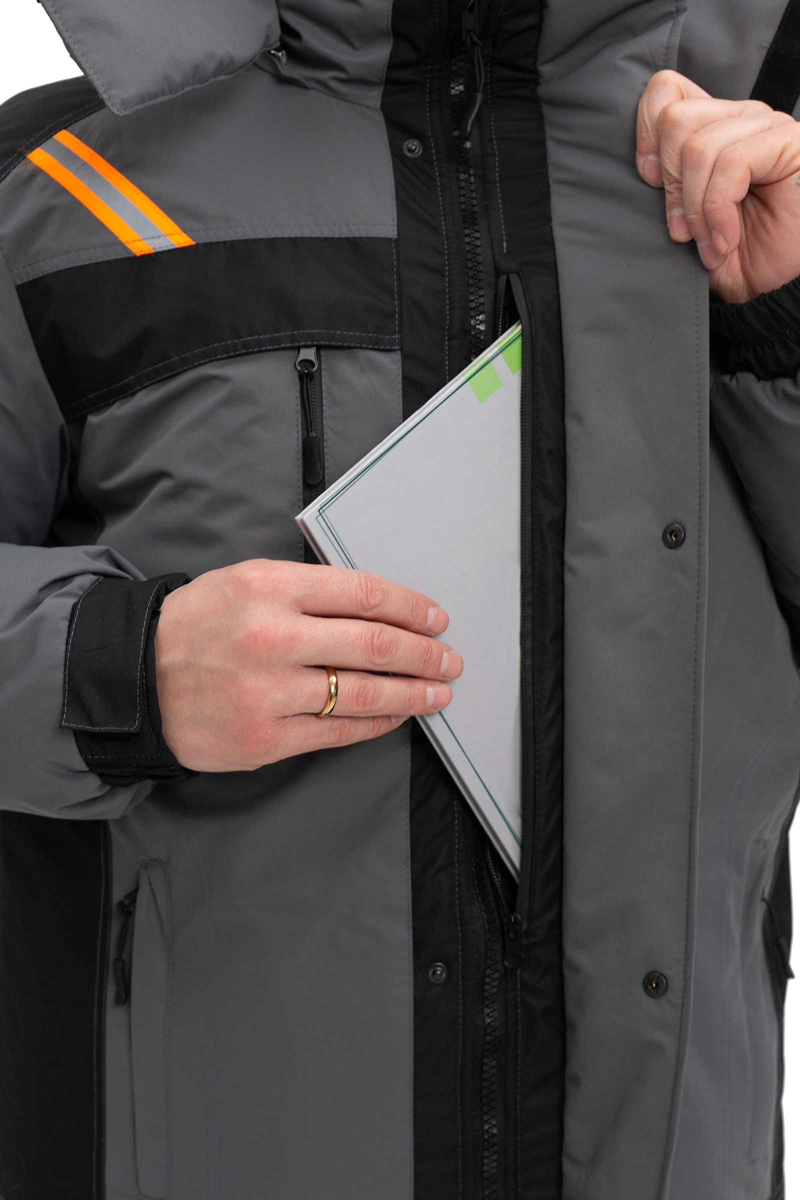 Куртка мужская утепленная "Флагман" серая