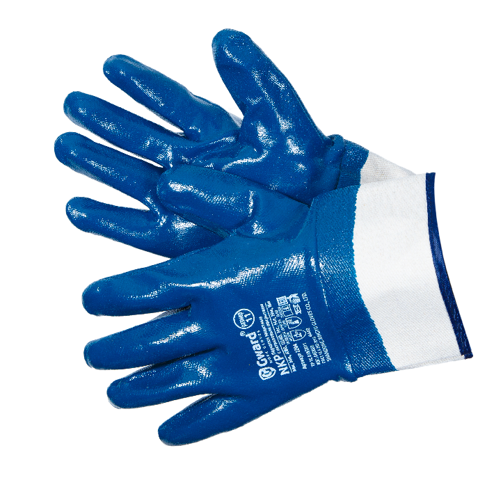 Перчатки нитриловые с манжетом защитная крага Gward NKP