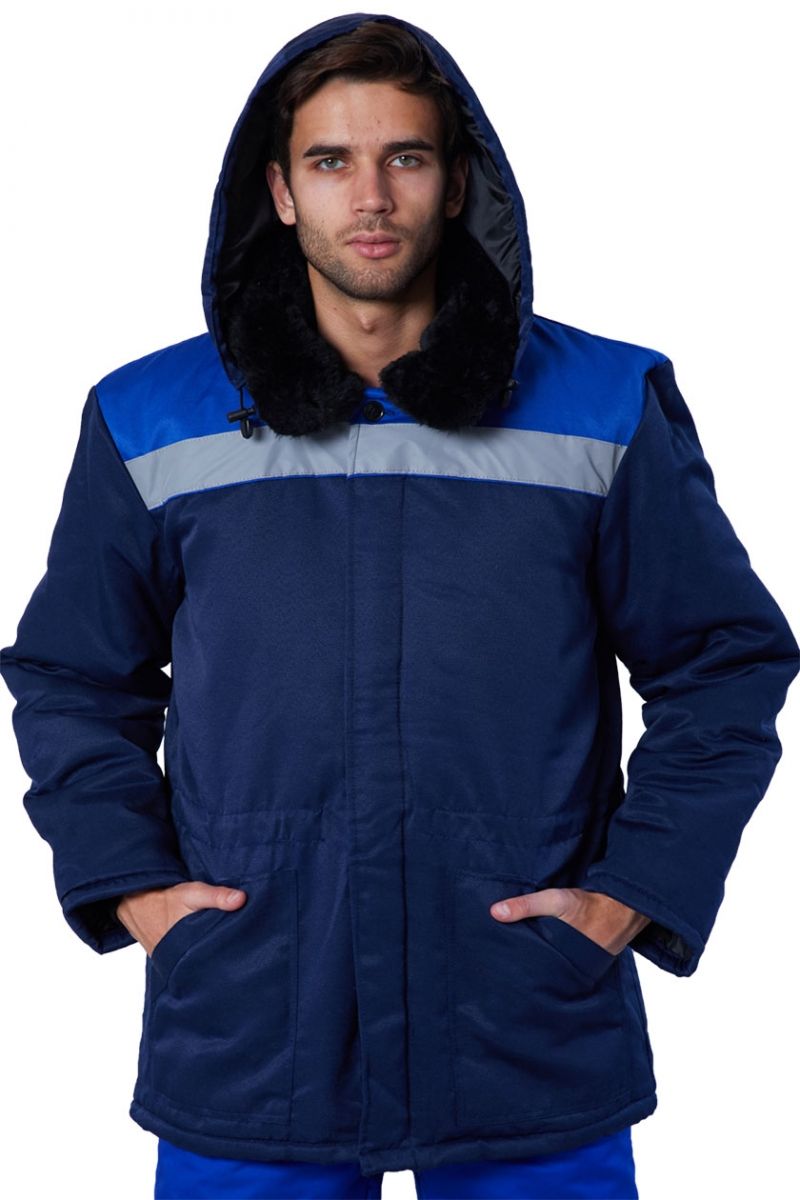 Куртка мужская утепленная "Бригадир" с капюшоном