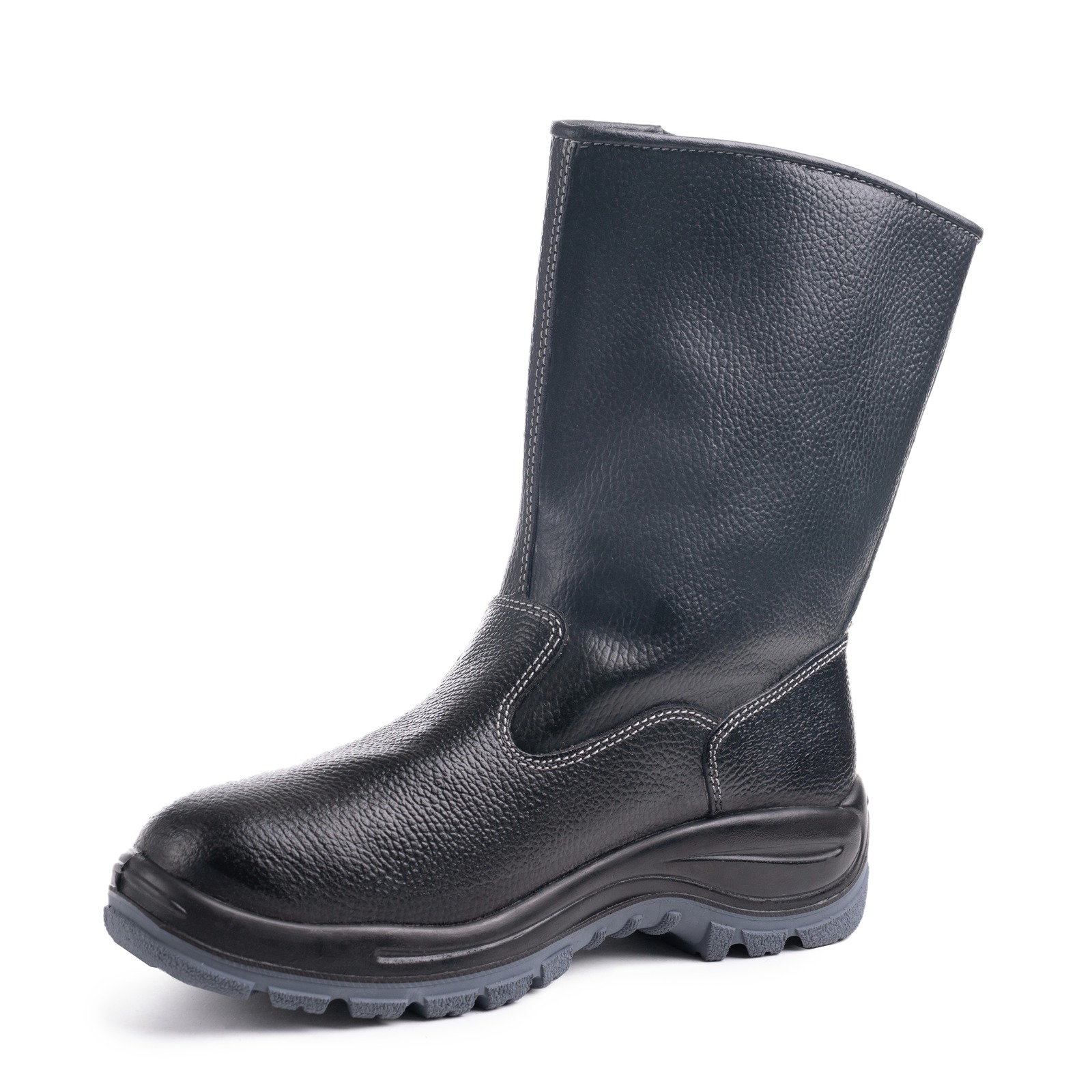 Сапоги кожаные мод.203 на ПУ/ТПУ подошве с рег.голенищем, с К/П