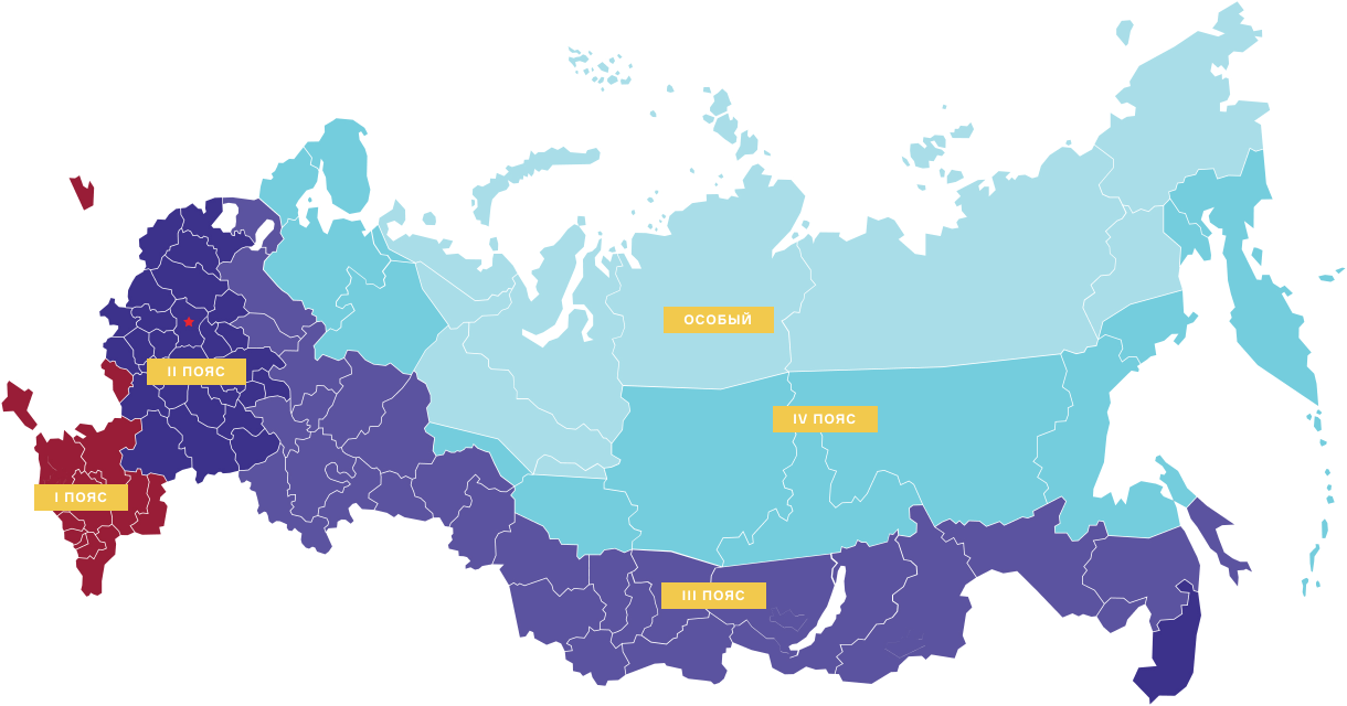 Класс теплозащиты спецодежды зависит от климатического пояса (ГОСТ Р 12.4.236-2011)